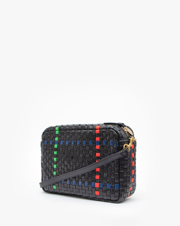 Clare V. - Marisol in Black w/ Pacific, Cherry Red & Parrot Green Plaid Woven Checker