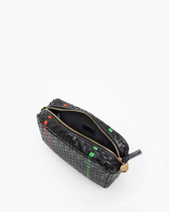 Clare V. - Marisol in Black w/ Pacific, Cherry Red & Parrot Green Plaid Woven Checker