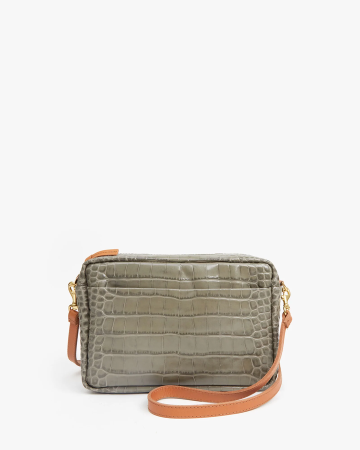 Clare V - Marisol w/ Front Pocket in Fog Croco