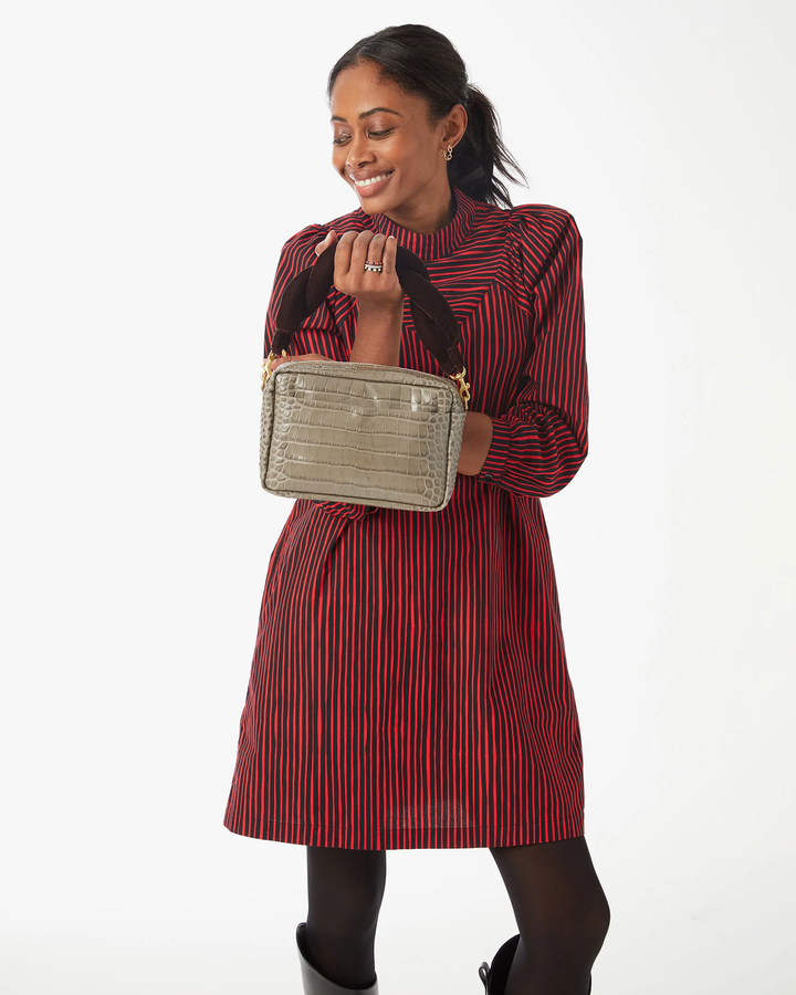 Clare V - Marisol w/ Front Pocket in Fog Croco
