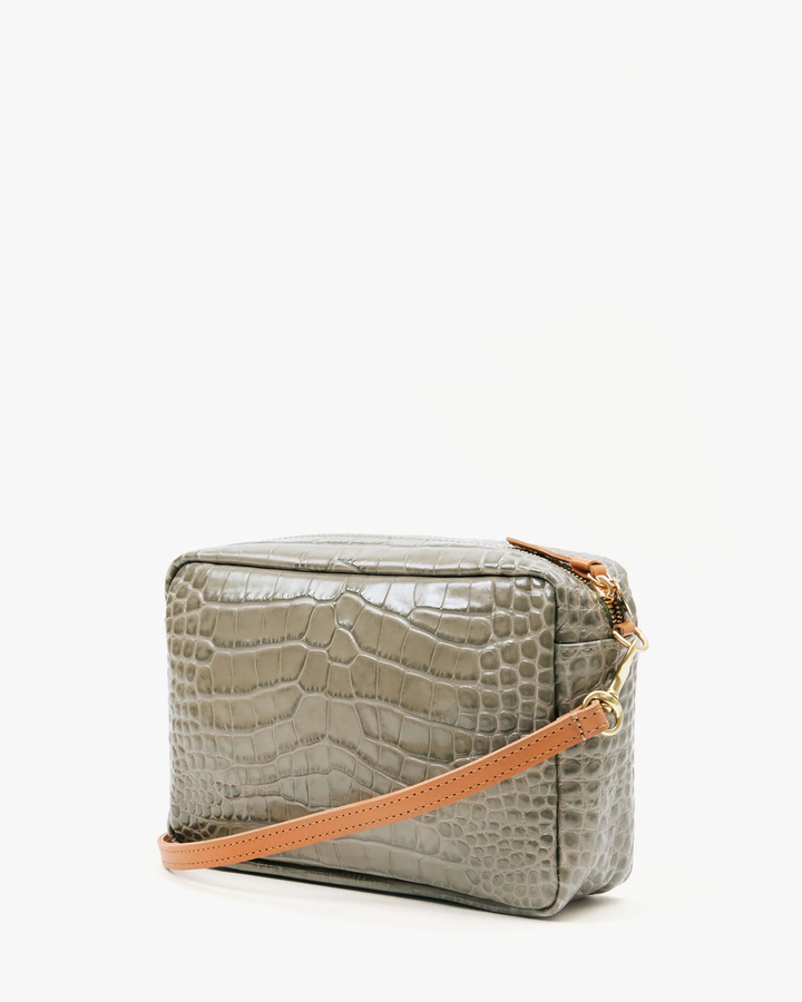 Clare V - Marisol w/ Front Pocket in Fog Croco