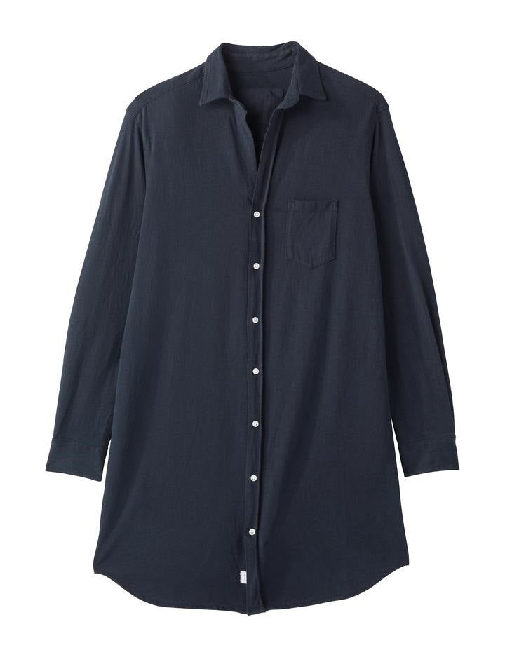 Frank & Eileen - Mary Knit Button Up Dress in British Royal Navy
