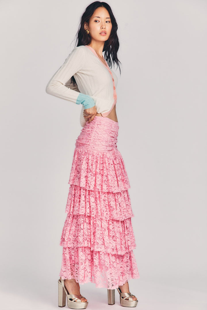 Love Shack Fancy - Marsala Skirt in Pink Spritz