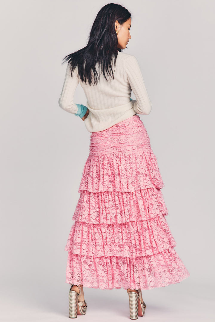 Love Shack Fancy - Marsala Skirt in Pink Spritz