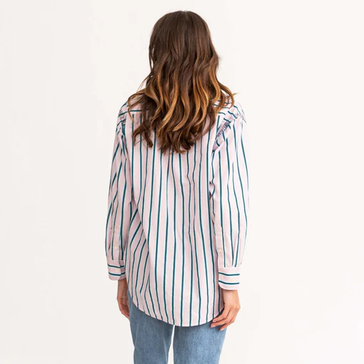 KERRI ROSENTHAL - Marti Shirt in Striped Actually Pillow