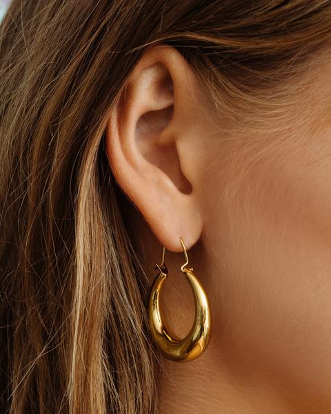 LUV AJ - Martina Tube Hoops in Gold