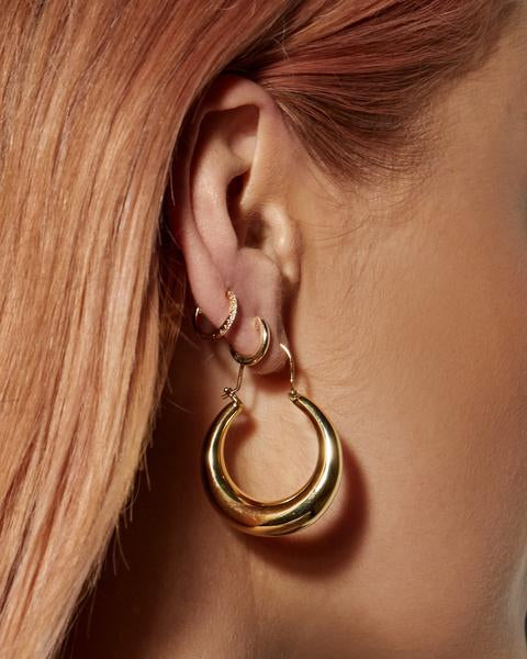 LUV AJ - Martina Tube Hoops in Gold