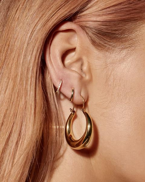 LUV AJ - Martina Tube Hoops in Gold