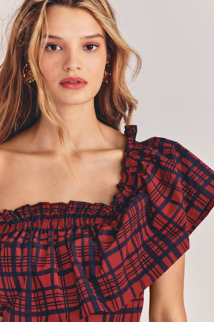 Love Shack Fancy - Martini Dress in Moody Ruby
