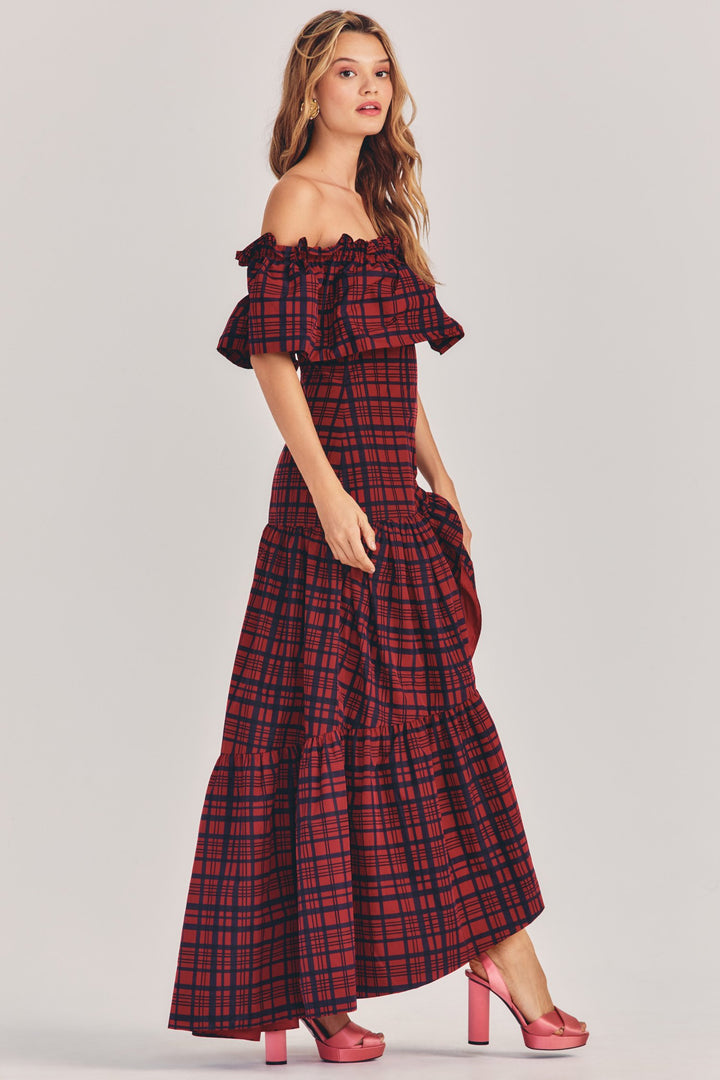 Love Shack Fancy - Martini Dress in Moody Ruby