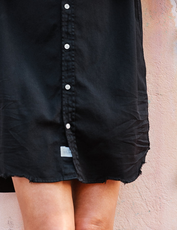 Frank & Eileen - Mary Woven Button Up Dress in Blackout