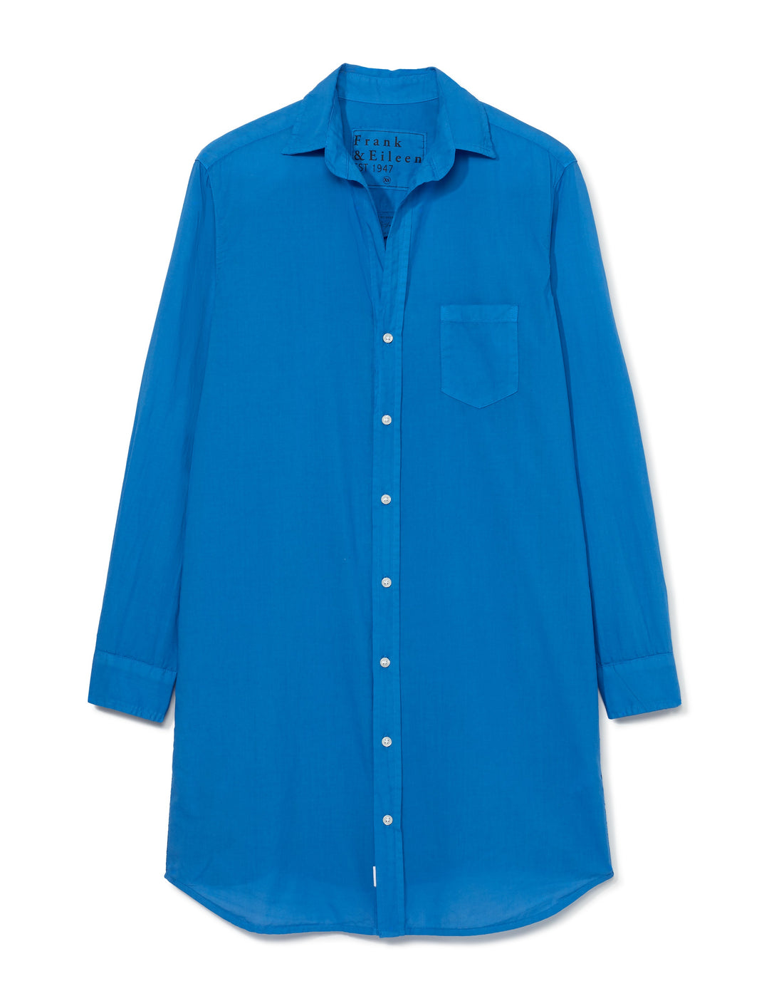 Frank & Eileen - Mary Woven Button Up Dress in Cobalt