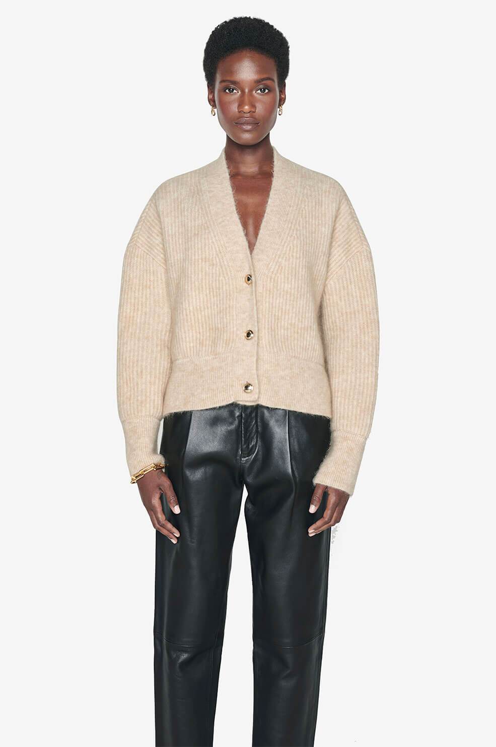 Anine Bing - Maxwell Cardigan in Oat