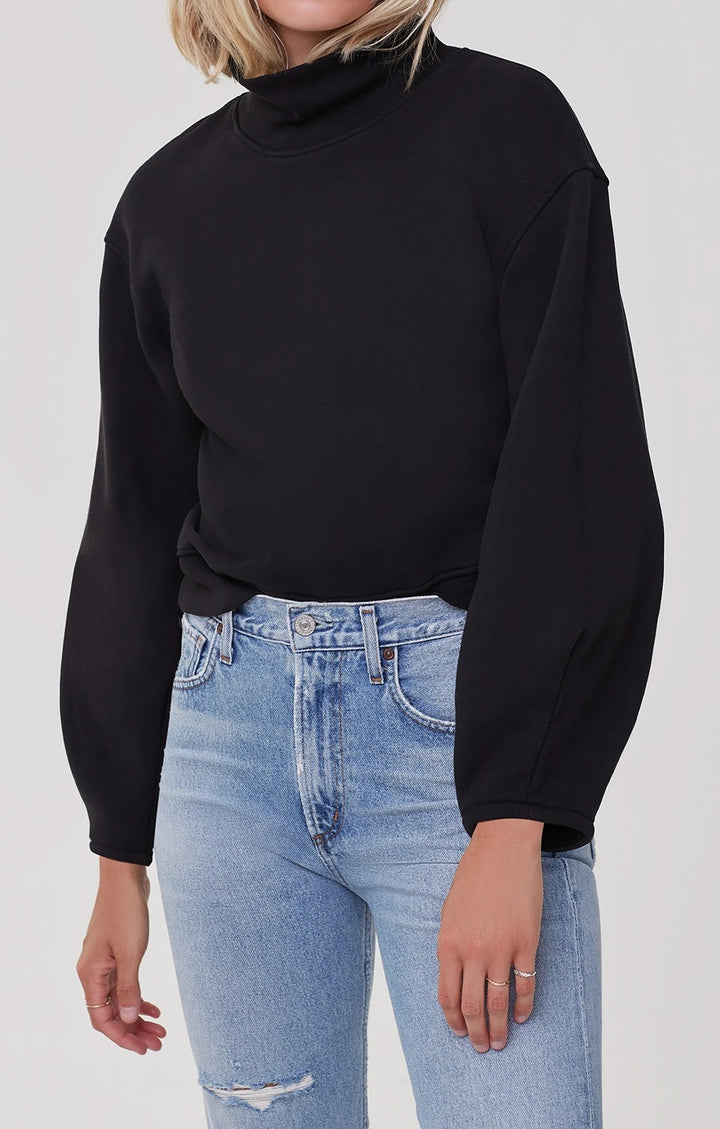 Citizens of Humanity - Maya Mock Neck Sweatshirt in Black