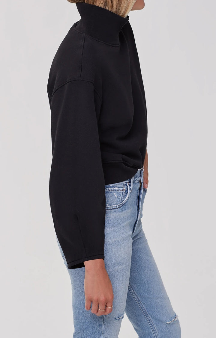 Citizens of Humanity - Maya Mock Neck Sweatshirt in Black