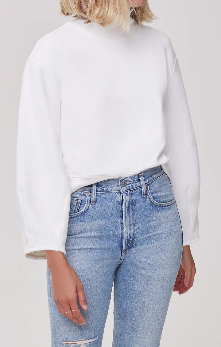 Citizens of Humanity - Maya Mock Neck Sweatshirt in Vanilla