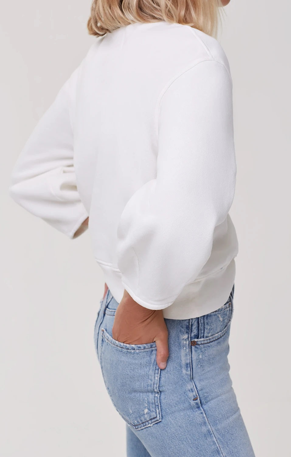 Citizens of Humanity - Maya Mock Neck Sweatshirt in Vanilla