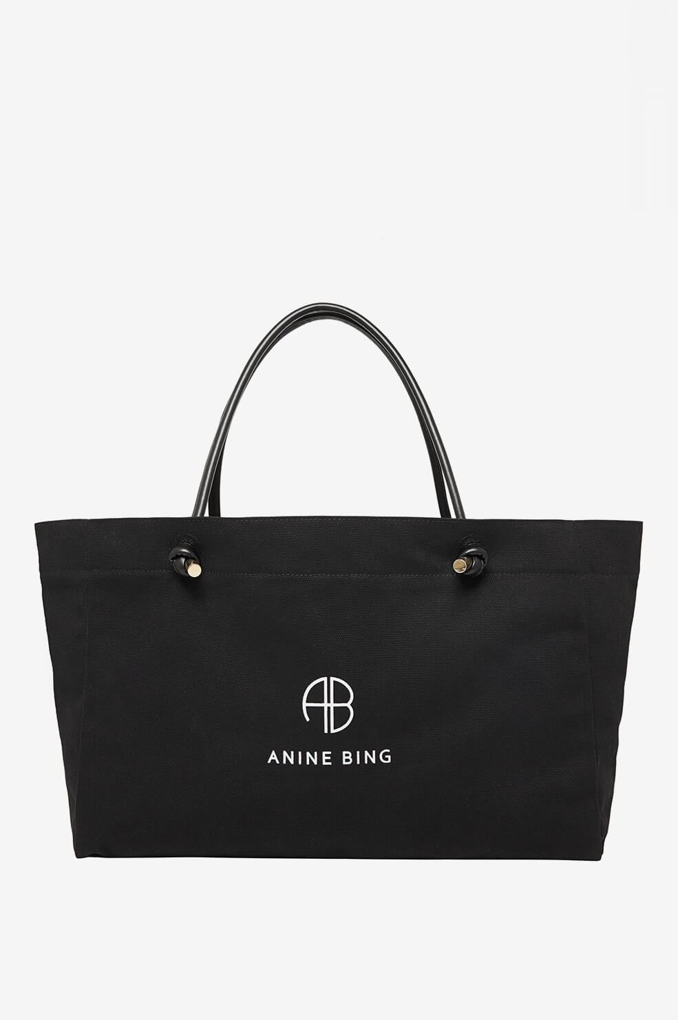 Anine Bing - Medium Saffron Tote in Black