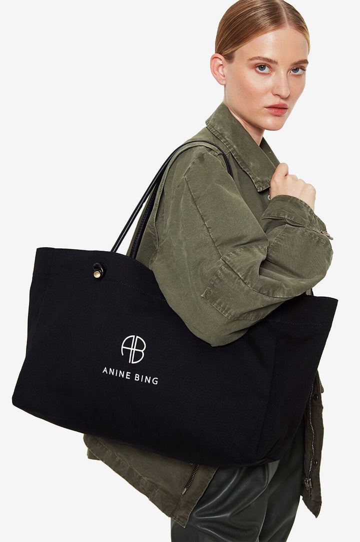 Anine Bing - Medium Saffron Tote in Black