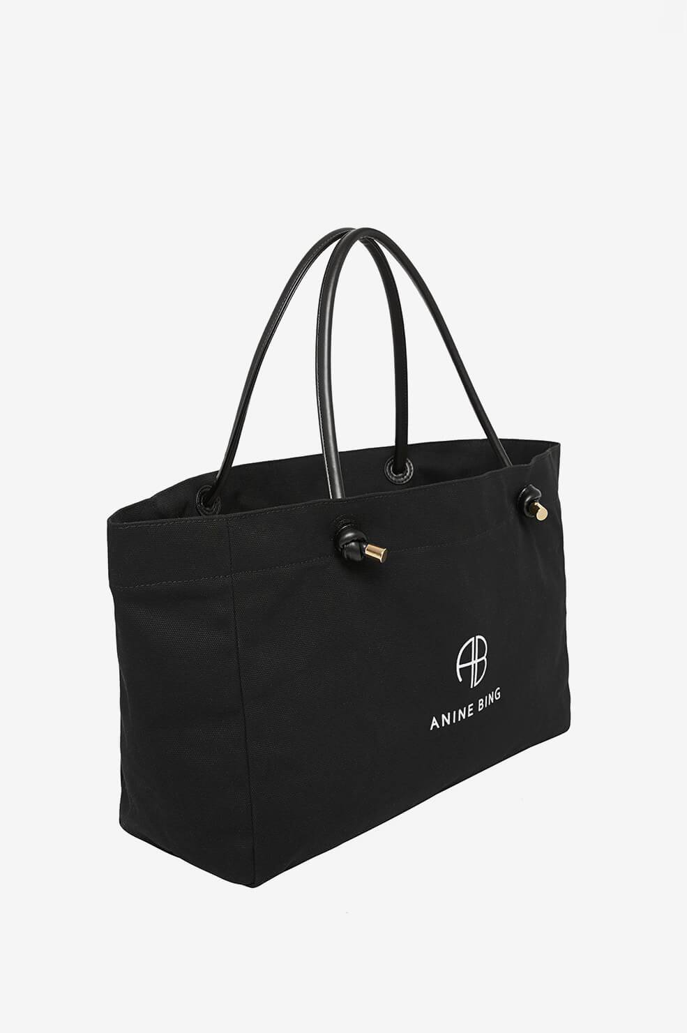 Anine Bing - Medium Saffron Tote in Black