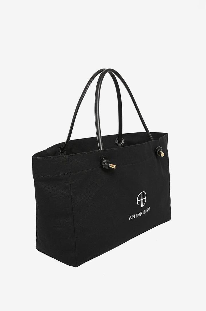 Anine Bing - Medium Saffron Tote in Black