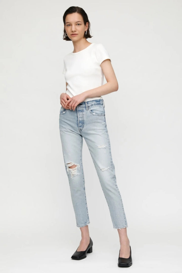 Moussy Denim - MV Melvin Tapered-Highrise Jeans in L/BLU 111