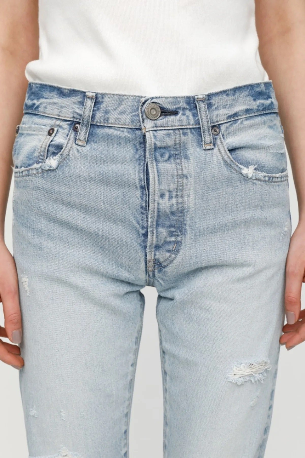 Moussy Denim - MV Melvin Tapered-Highrise Jeans in L/BLU 111