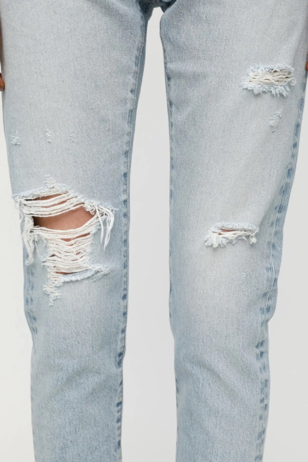Moussy Denim - MV Melvin Tapered-Highrise Jeans in L/BLU 111 Denim