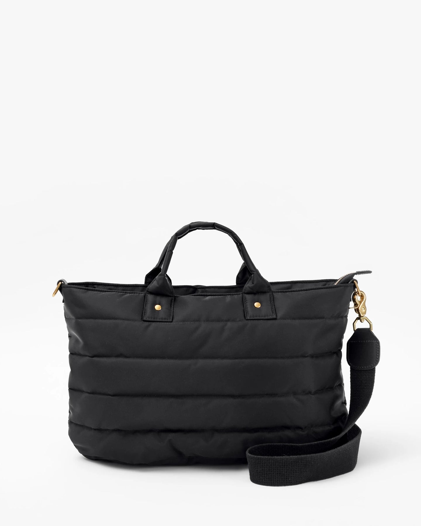 Clare V. - Messenger Bag in Black Quilted Puffer