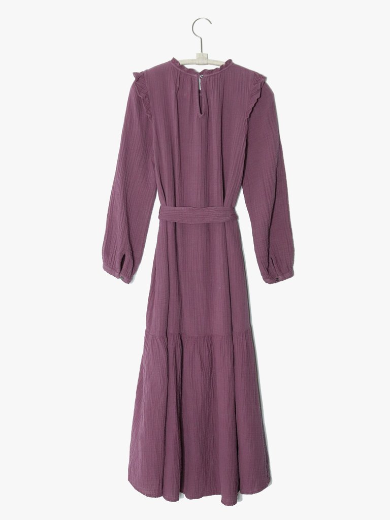 xirena purple dress XirenaNissa Printed Dress w/ Pockets Size L in Purple Clover 100% Cotton NWT