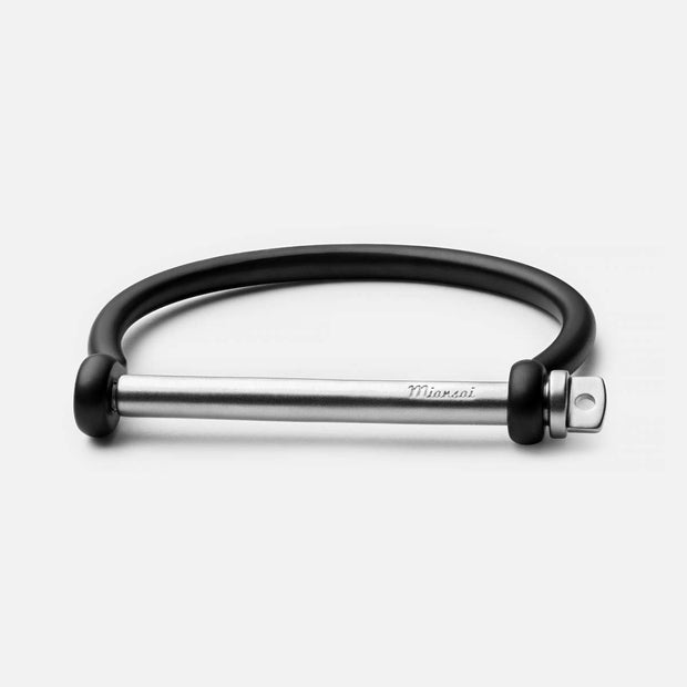 Miansai Screw Cuff w/ Black Enamel Silver/Black at Blond Genius - 1
