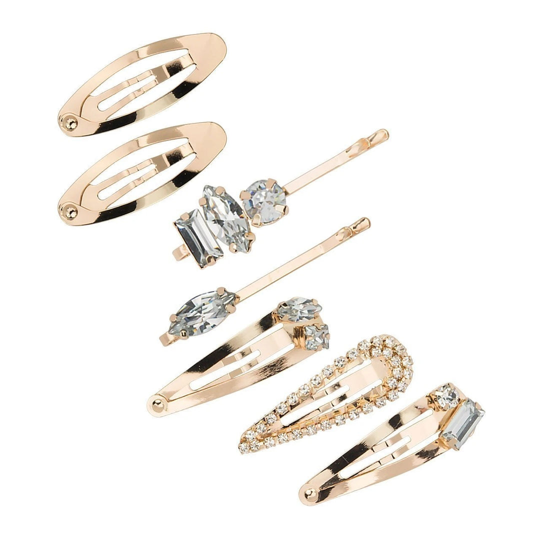 Kitsch - Micro Stackable Snap Hair Clips 7pc Set in Gold