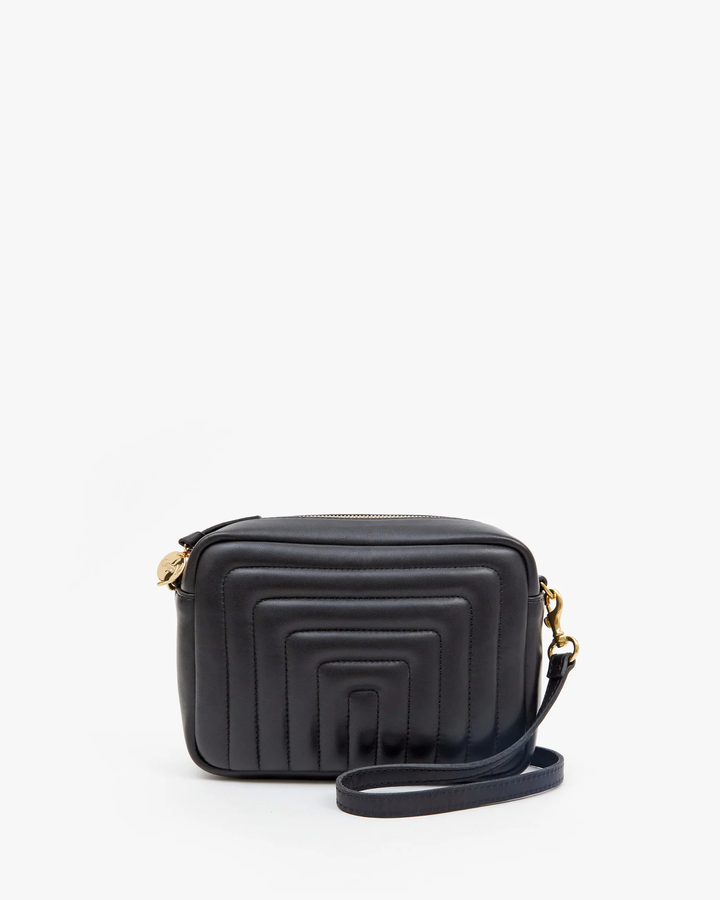 Clare V - Midi Sac in Black Channel Quilted Nappa