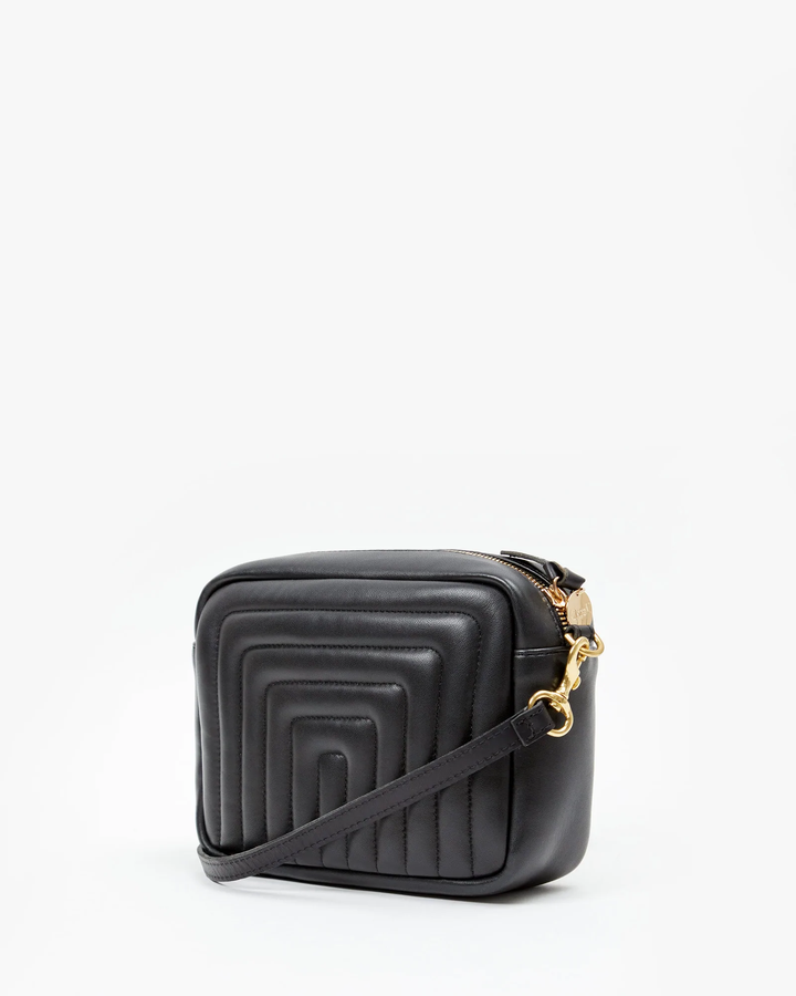 Clare V - Midi Sac in Black Channel Quilted Nappa