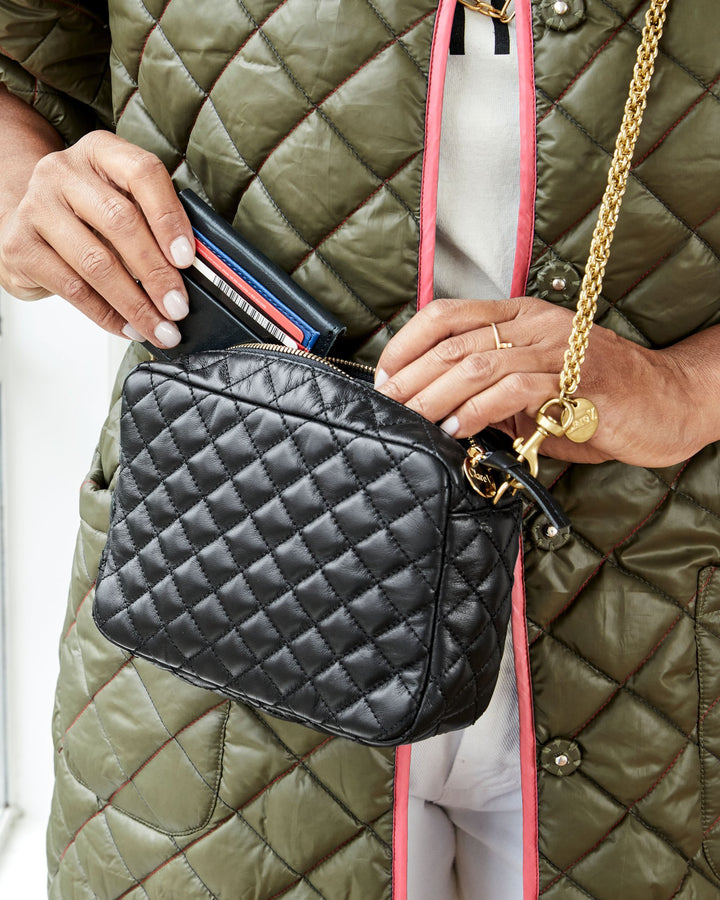 Clare V. - Midi Sac in Black Quilted Fantastic
