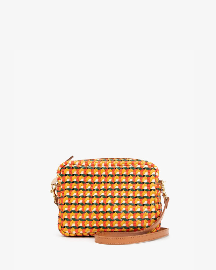 Clare V. - Midi Sac in Marigold, Cherry Red, Evergreen & Cream Rattan