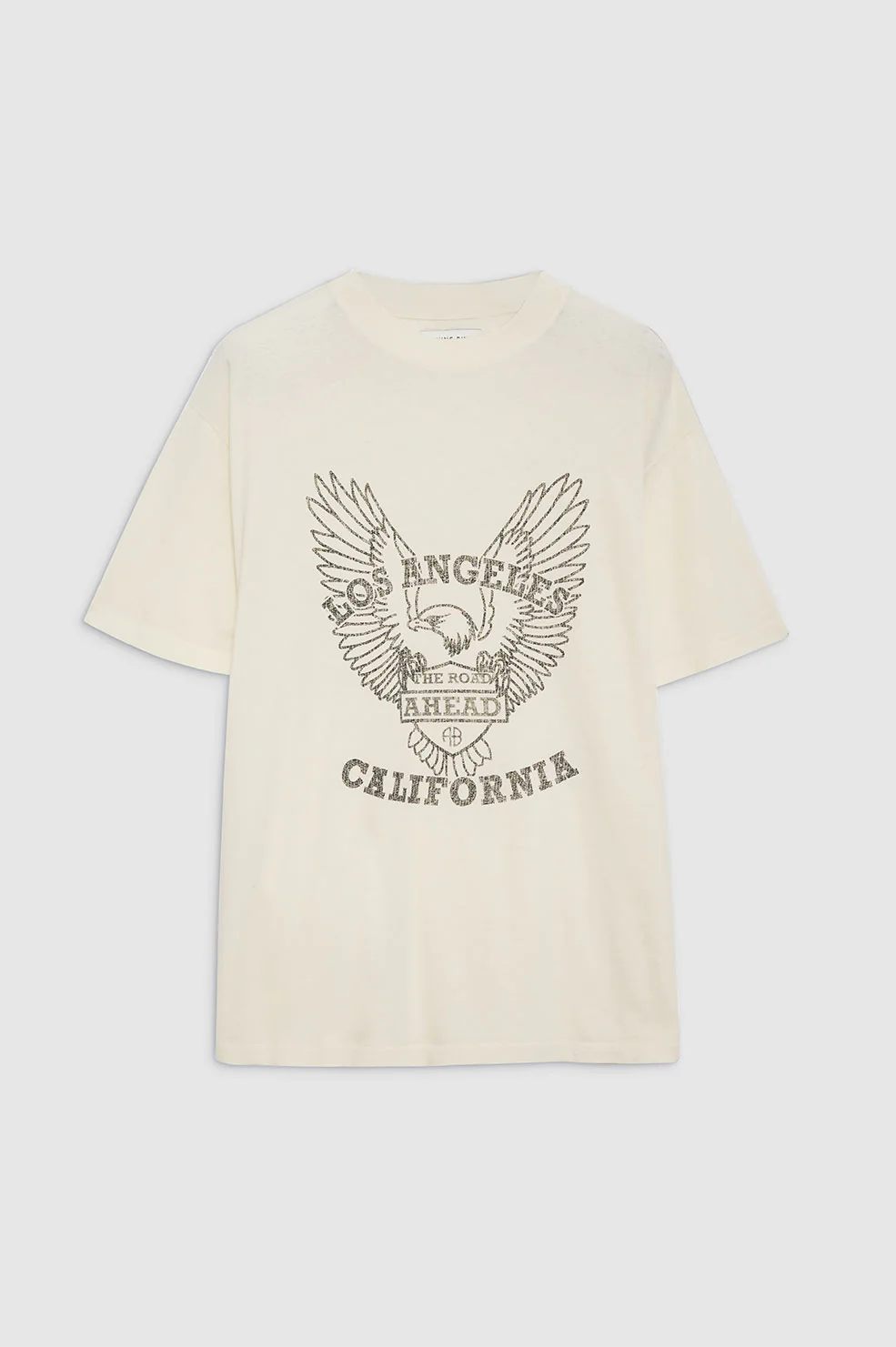 Anine Bing - Milo Tee Black Eagle in Off White