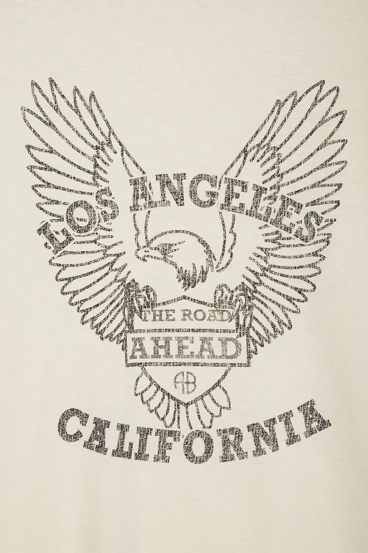 Anine Bing - Milo Tee Black Eagle in Off White
