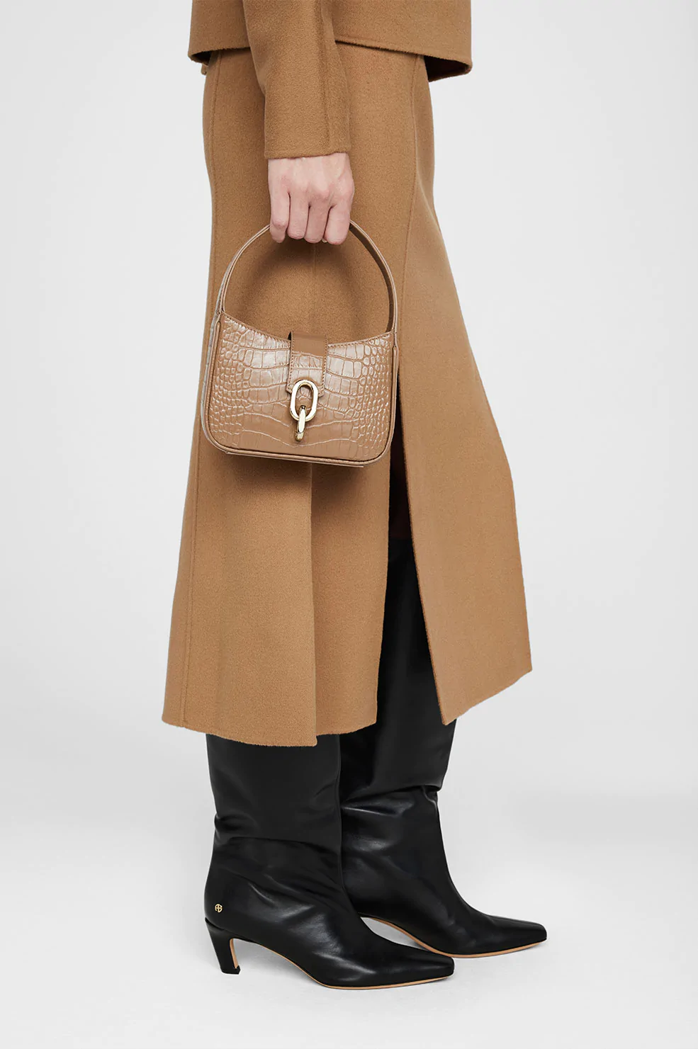 Anine Bing - Mini Cleo Bag in Camel Embossed – Blond Genius Anine Bing - Mini Cleo Bag in Camel Embossed – Blond Genius