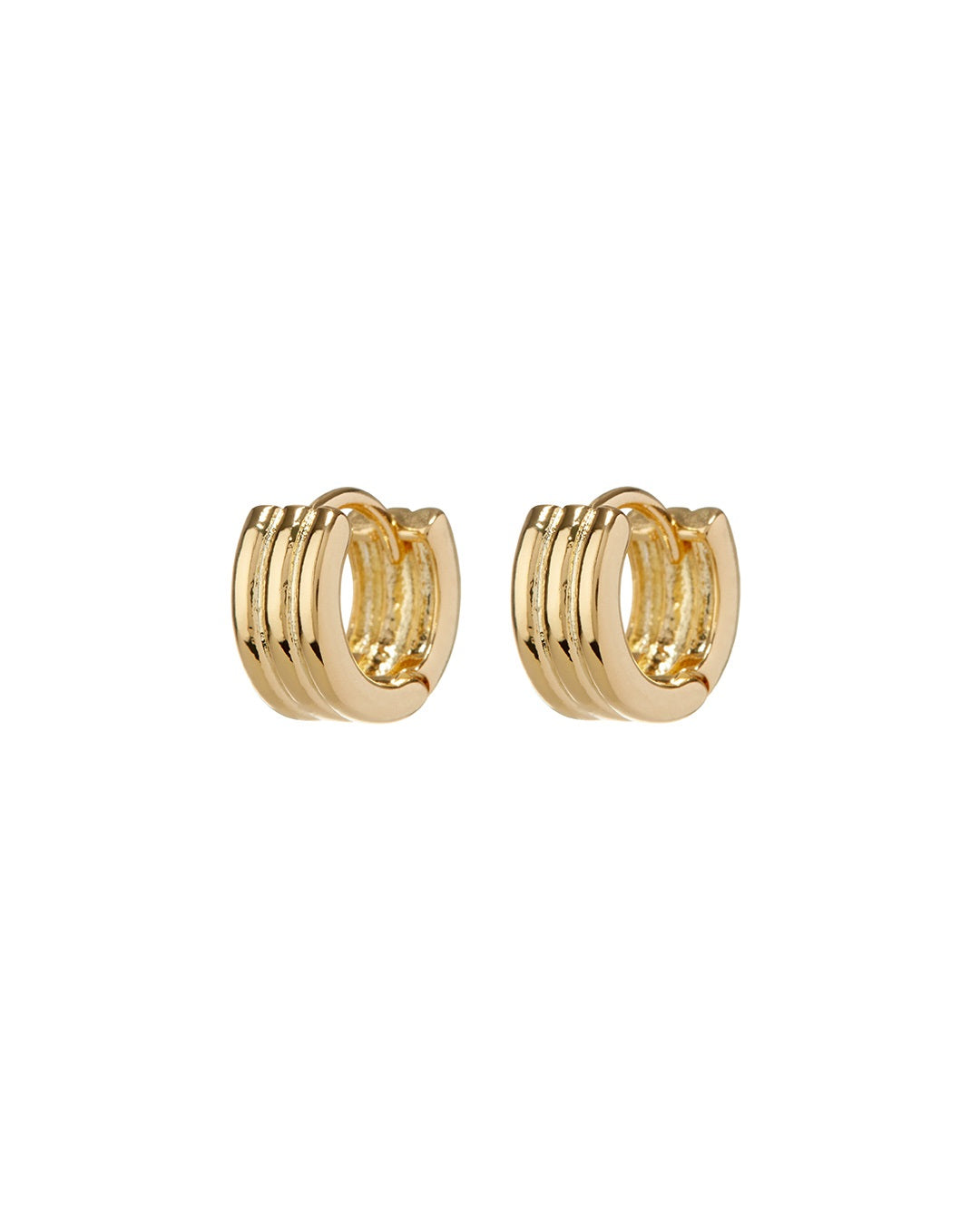 LUV AJ - Mini Lou Huggies (9mm) in Gold