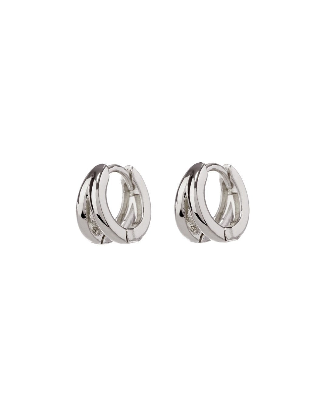 LUV AJ - Mini Margaux Huggies (9mm) in Silver