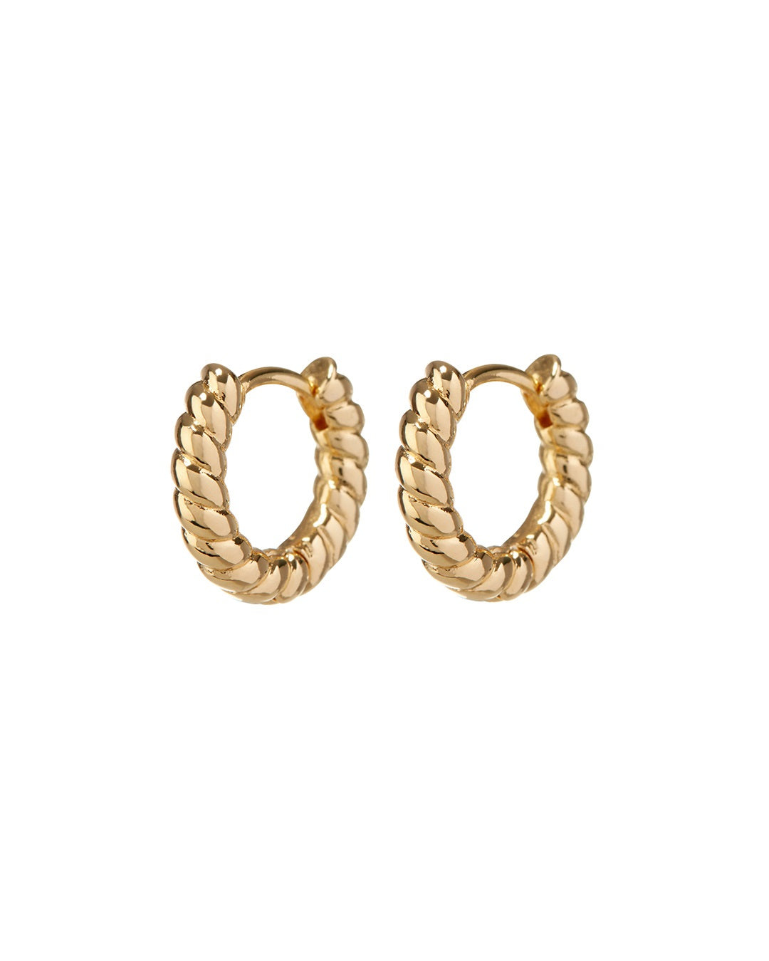 LUV AJ - Mini Rope Huggies (12mm) in Gold