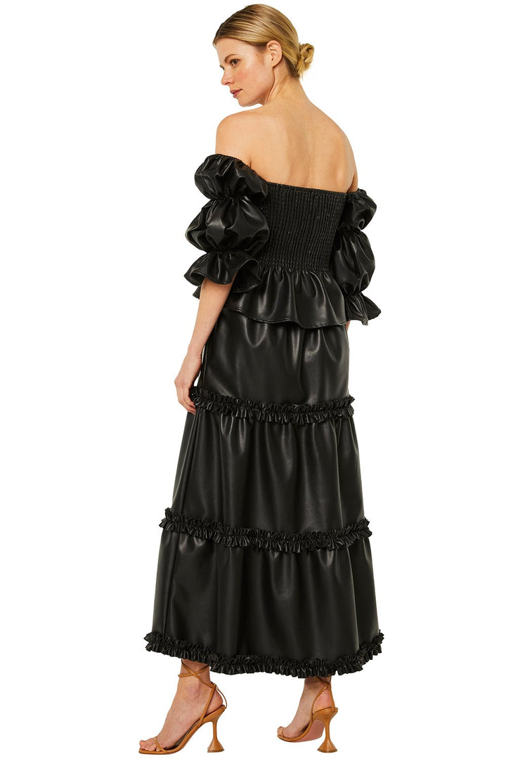 Misa - Kelis Skirt in Obsidian Vegan Leather Skirts