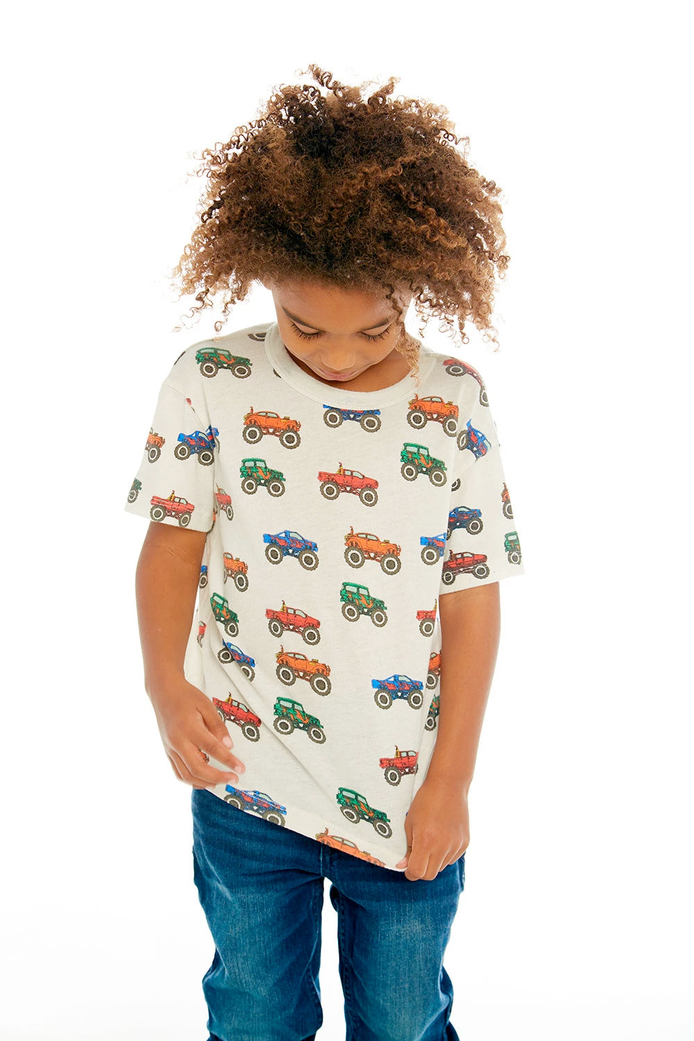 CHASER KIDS - Boys Gauzy Cotton Tee "Monster Truck Jam"