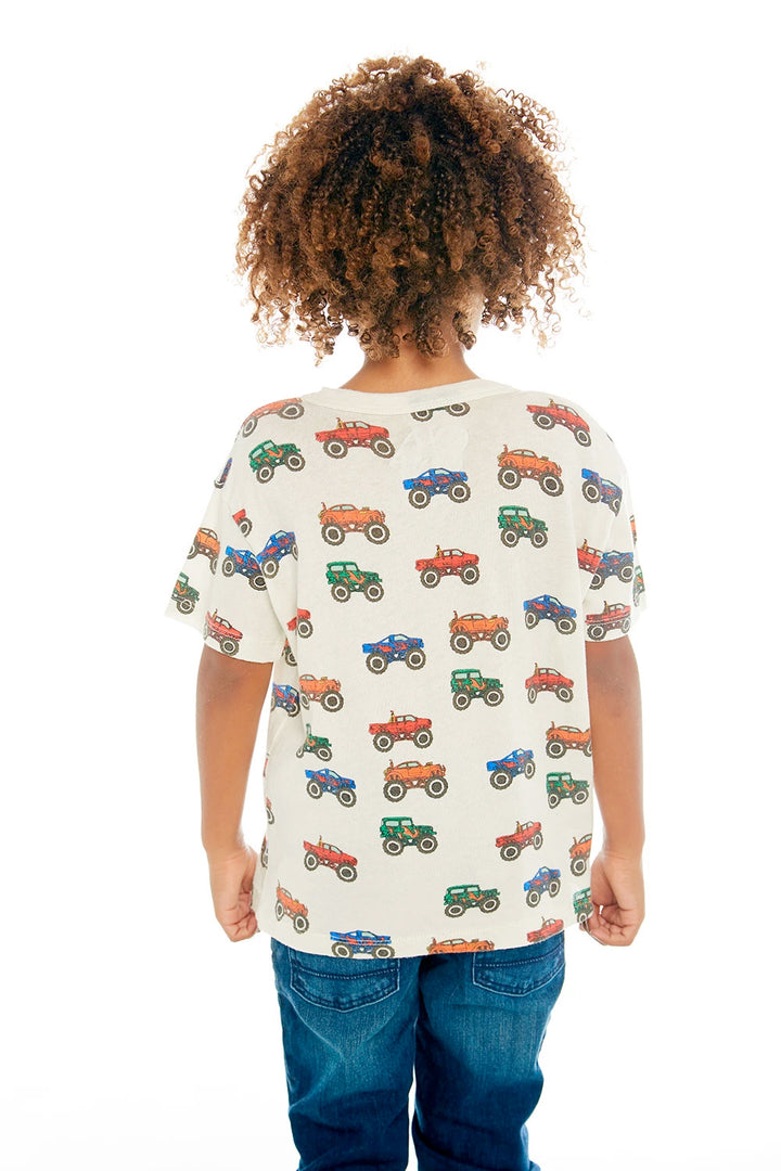 CHASER KIDS - Boys Gauzy Cotton Tee "Monster Truck Jam"