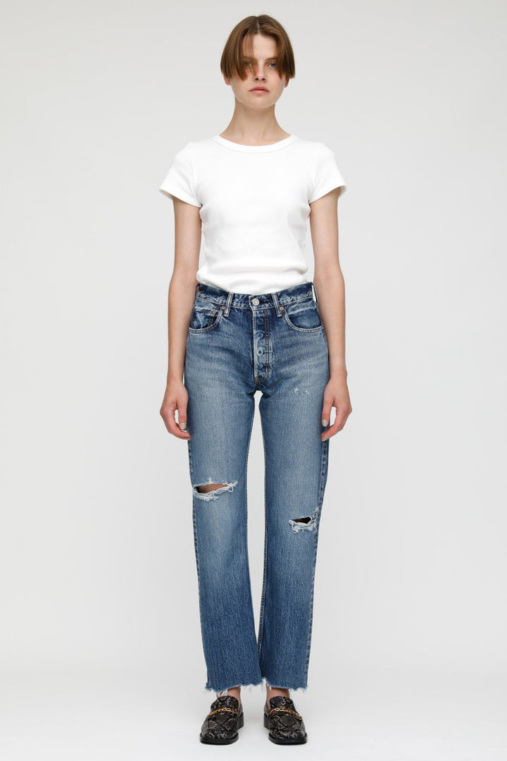 Moussy Denim - MV Morganfield Wide Straight in BLU 110