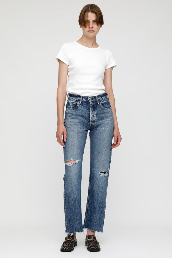 Moussy Denim - MV Morganfield Wide Straight in BLU 110
