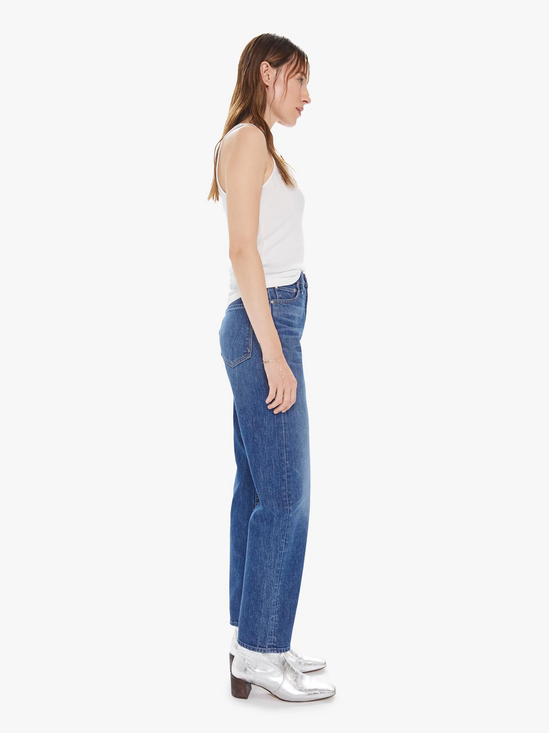 Mother Denim - High Waisted Study Hover In Perfect Drug Denim