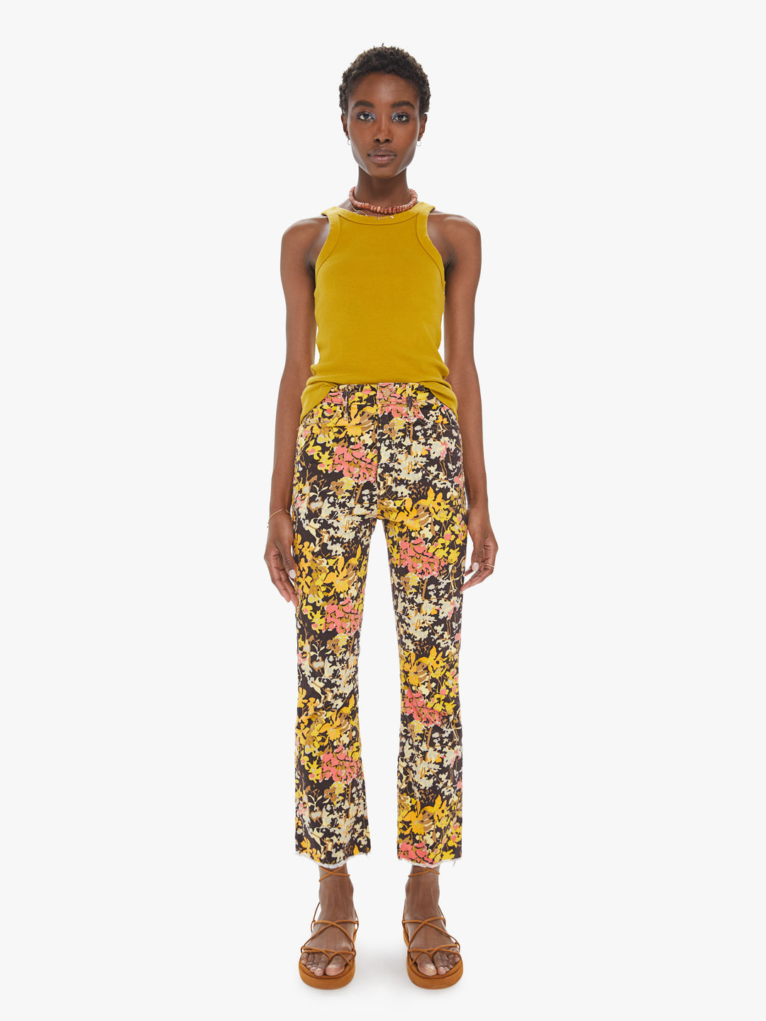 Mother Denim - The Hustler Ankle Fray in Autumn Floral default