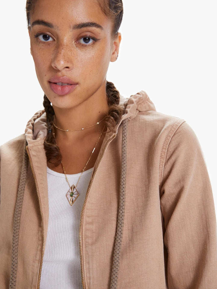 Mother - Double Draw Zip Hoodie Jacket in Brush Jacket